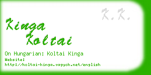 kinga koltai business card